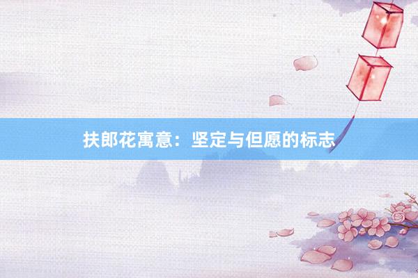 扶郎花寓意：坚定与但愿的标志